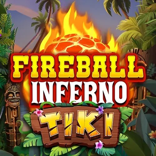 Fireball Inferno Tiki slot logo by NetEnt at Nyxbets Casino