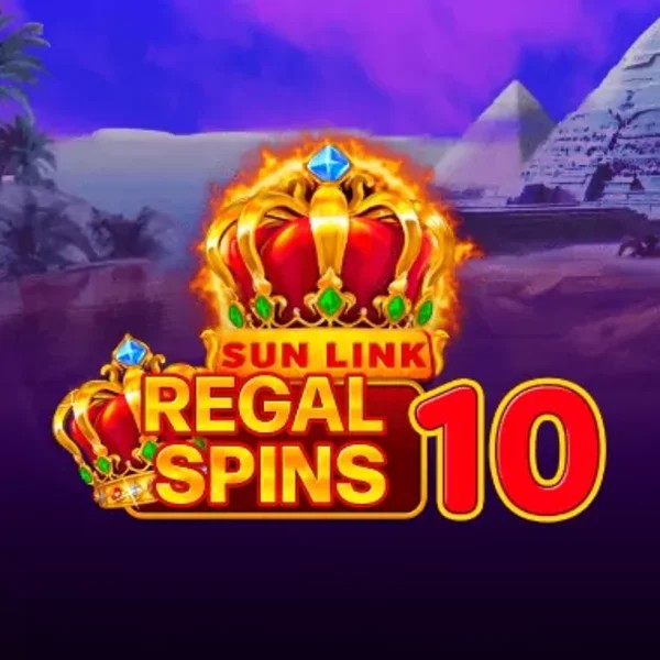 Regal Spins 10 slot logo by PatePlay at Nyxbets Casino